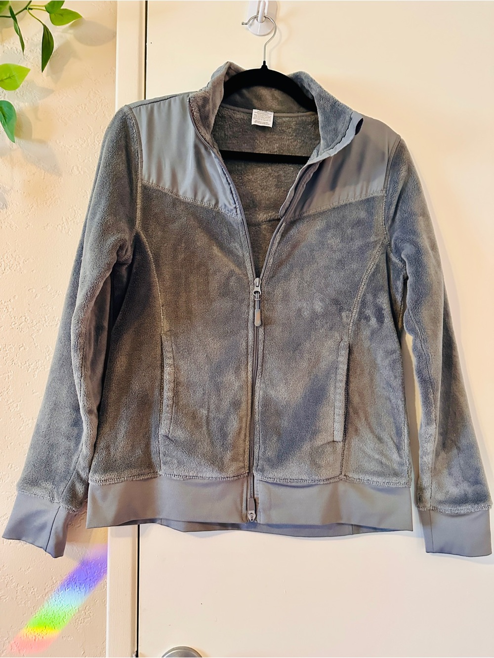 Athletic Works Women’s Jacket Gray Fleece-Full Zip Size Medium